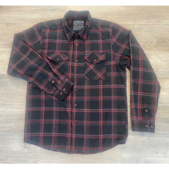DIXXON Other - Dixxon Snap-On Tools Mens M Black Red Plaid Button Up Limited Edition Flannel